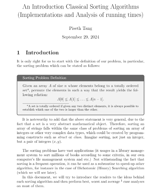 Sorting Algorithms Analysis